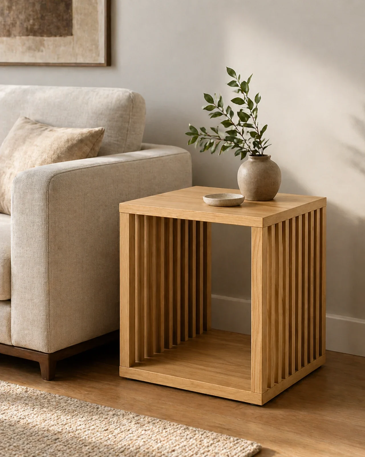 Handcrafted Accent Table Natural Brogan Side Table by Auretz Decor for wooden home decor and living room styling