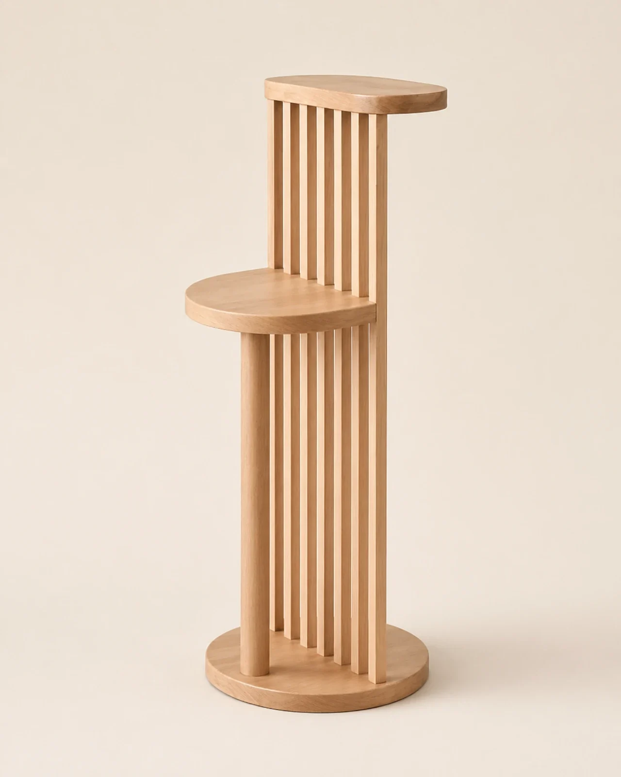 Handcrafted Accent Table Solid Wood Two Tier Side Table by Auretz Decor for wooden home decor and living room styling