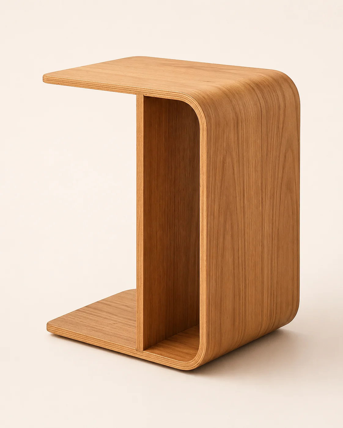 Handcrafted Accent Table Wooden Arc Side Table by Auretz Decor for wooden home decor and living room styling