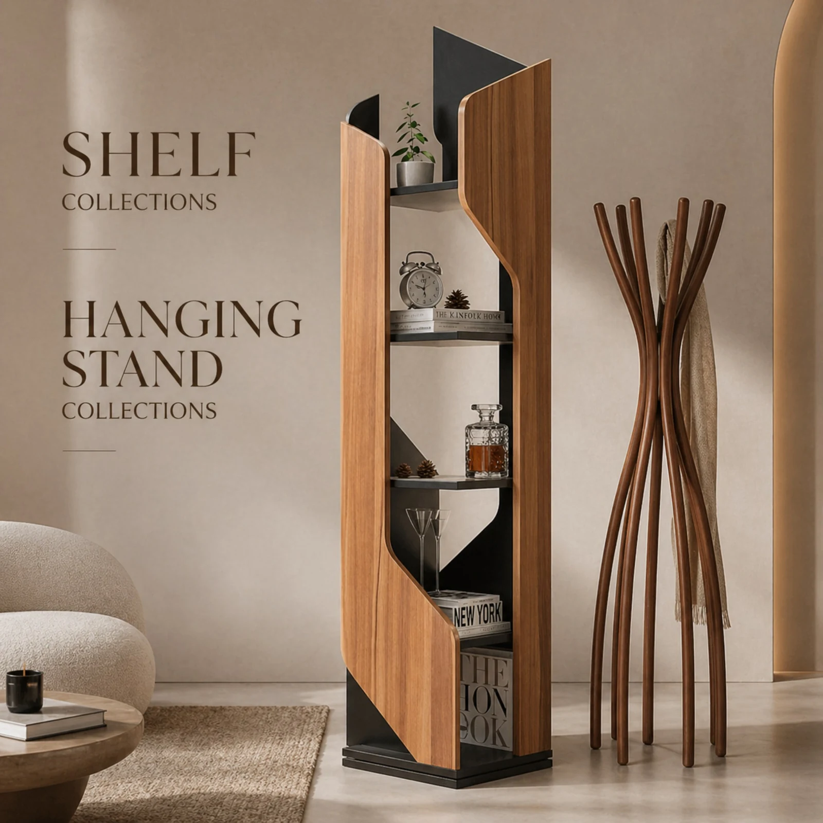 Auretz Decor Shelf Hanging collection of premium wooden home decor products