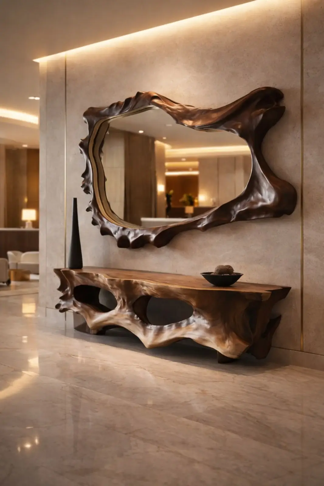 Console Mirror by Auretz Decor for premium wooden wall decor and home interiors