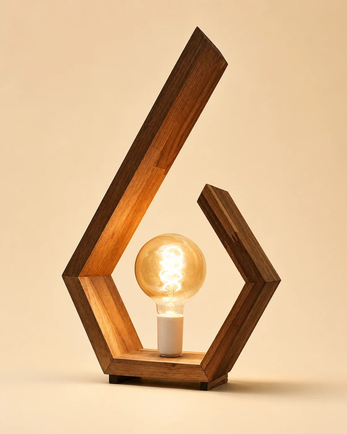 Lighting Aurea Framee Wooden Table Lamp by Auretz Decor for warm wooden home lighting and interior decor