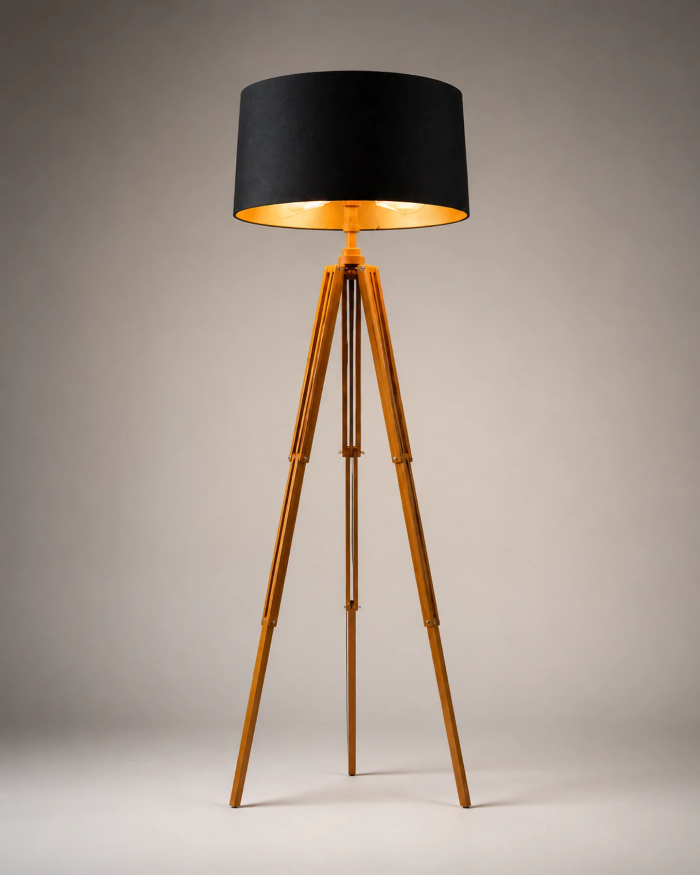 Lighting Eclipse Tripod Floor Lamp by Auretz Decor for warm wooden home lighting and interior decor