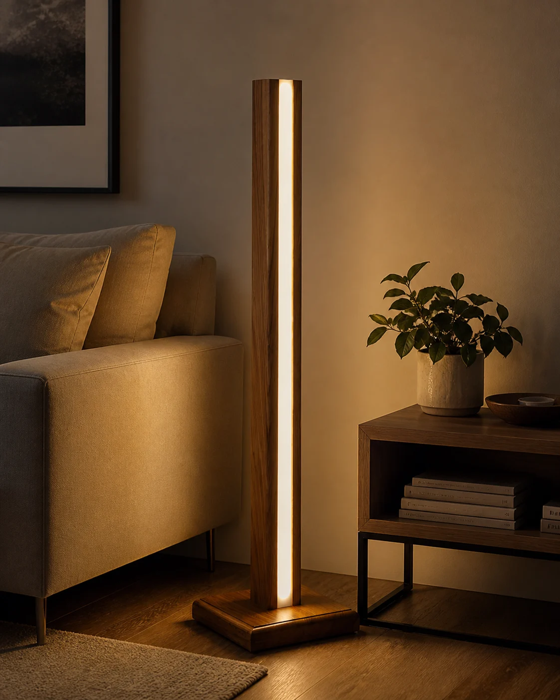 Lighting Lumora Wooden Floor Lamp by Auretz Decor for warm wooden home lighting and interior decor