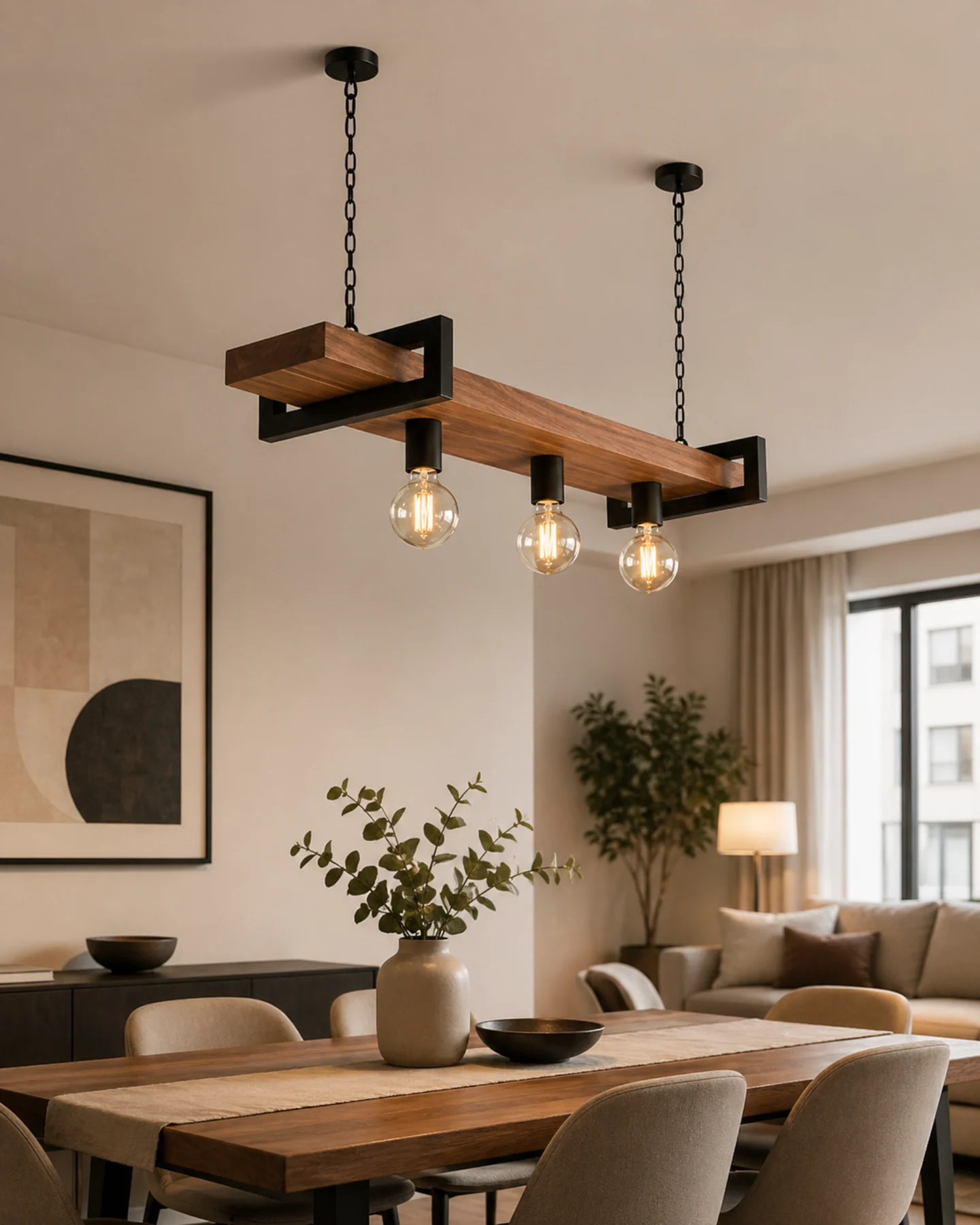 Lighting Wooden Ceiling Lamp by Auretz Decor for warm wooden home lighting and interior decor