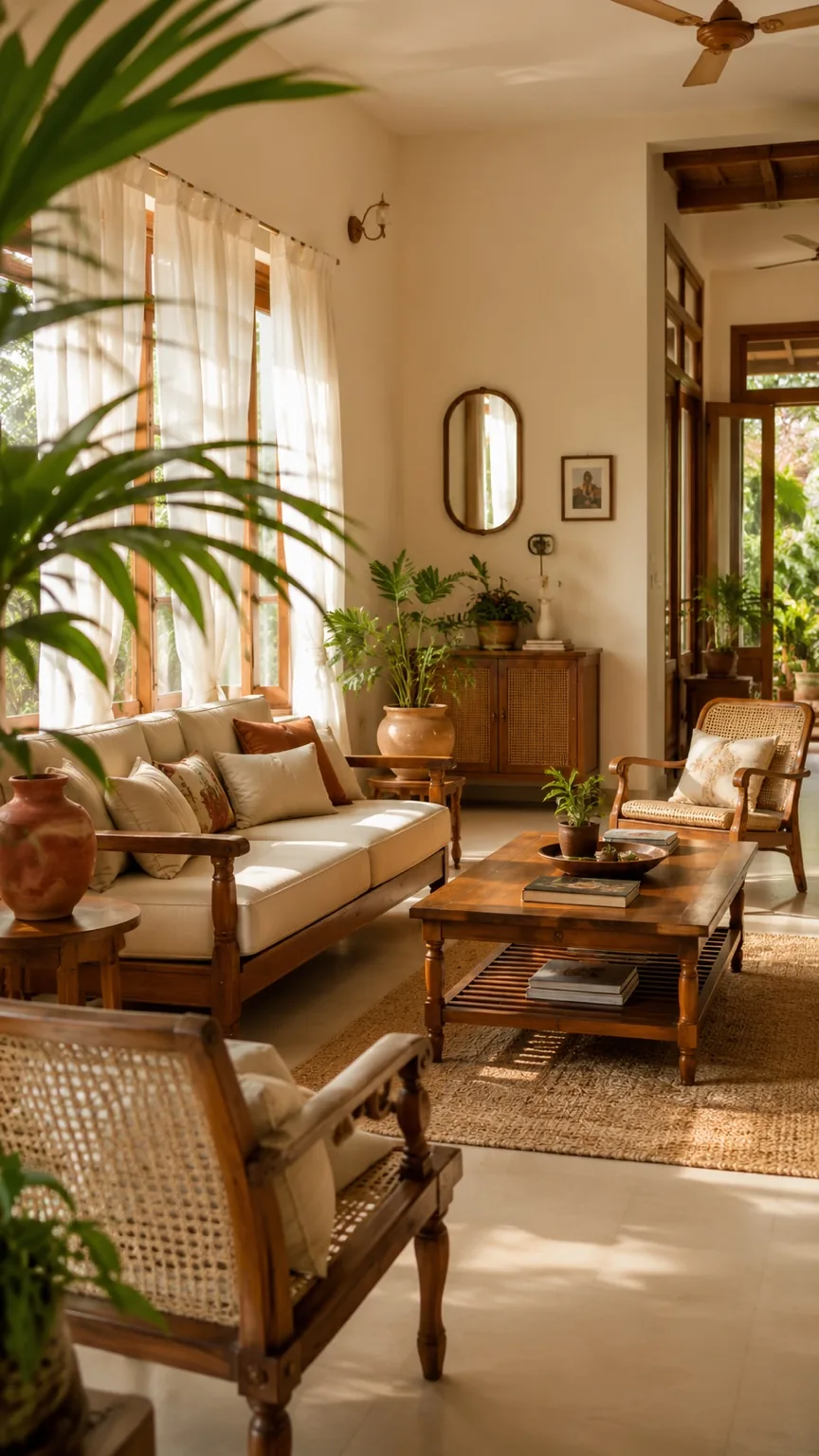 Calicut-inspired Kerala home interior for wooden home decor