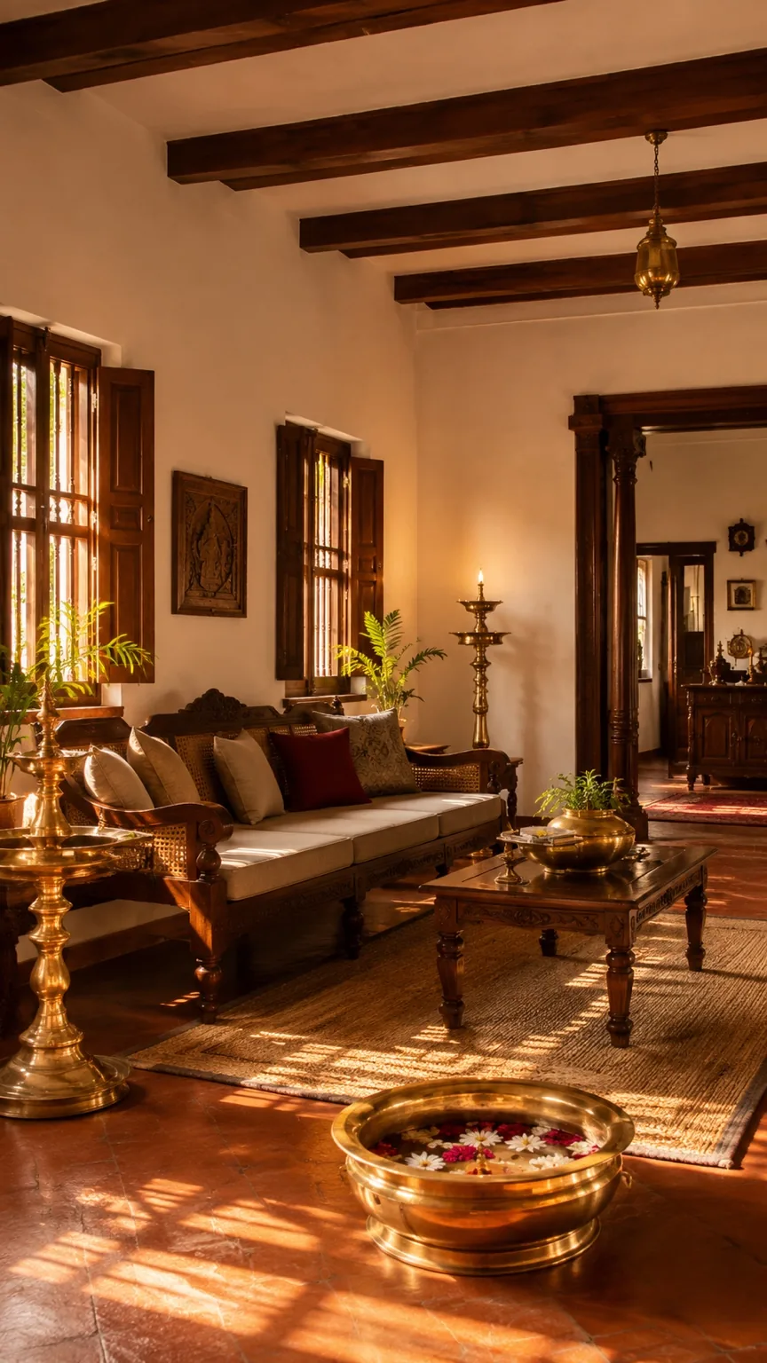 Thrissur-inspired Kerala home interior for wooden home decor