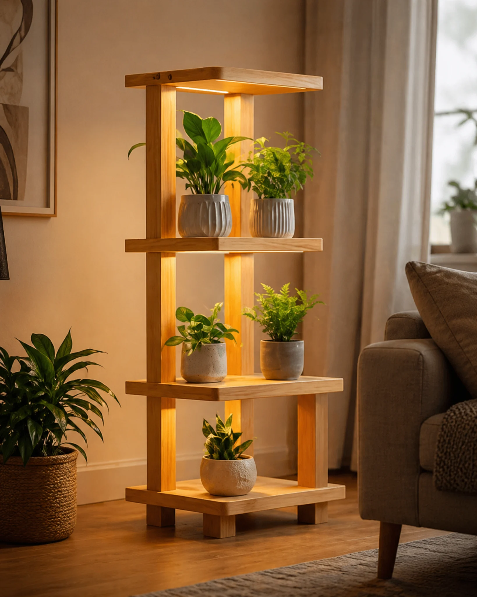 Pot Planter Indoor Outdoor Plant Stand by Auretz Decor for indoor plants and wooden home decor