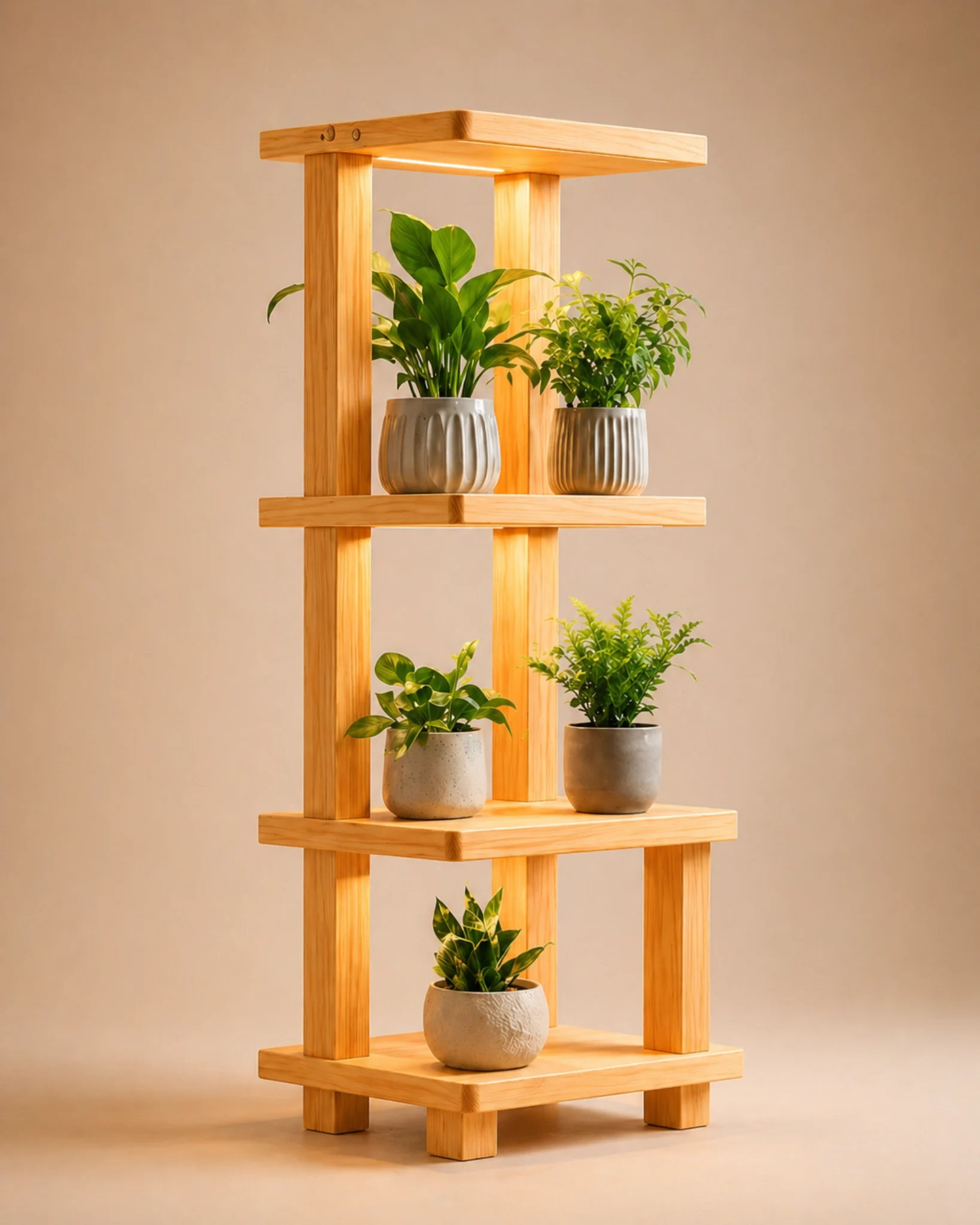 Pot Planter Indoor Outdoor Plant Stand by Auretz Decor for indoor plants and wooden home decor