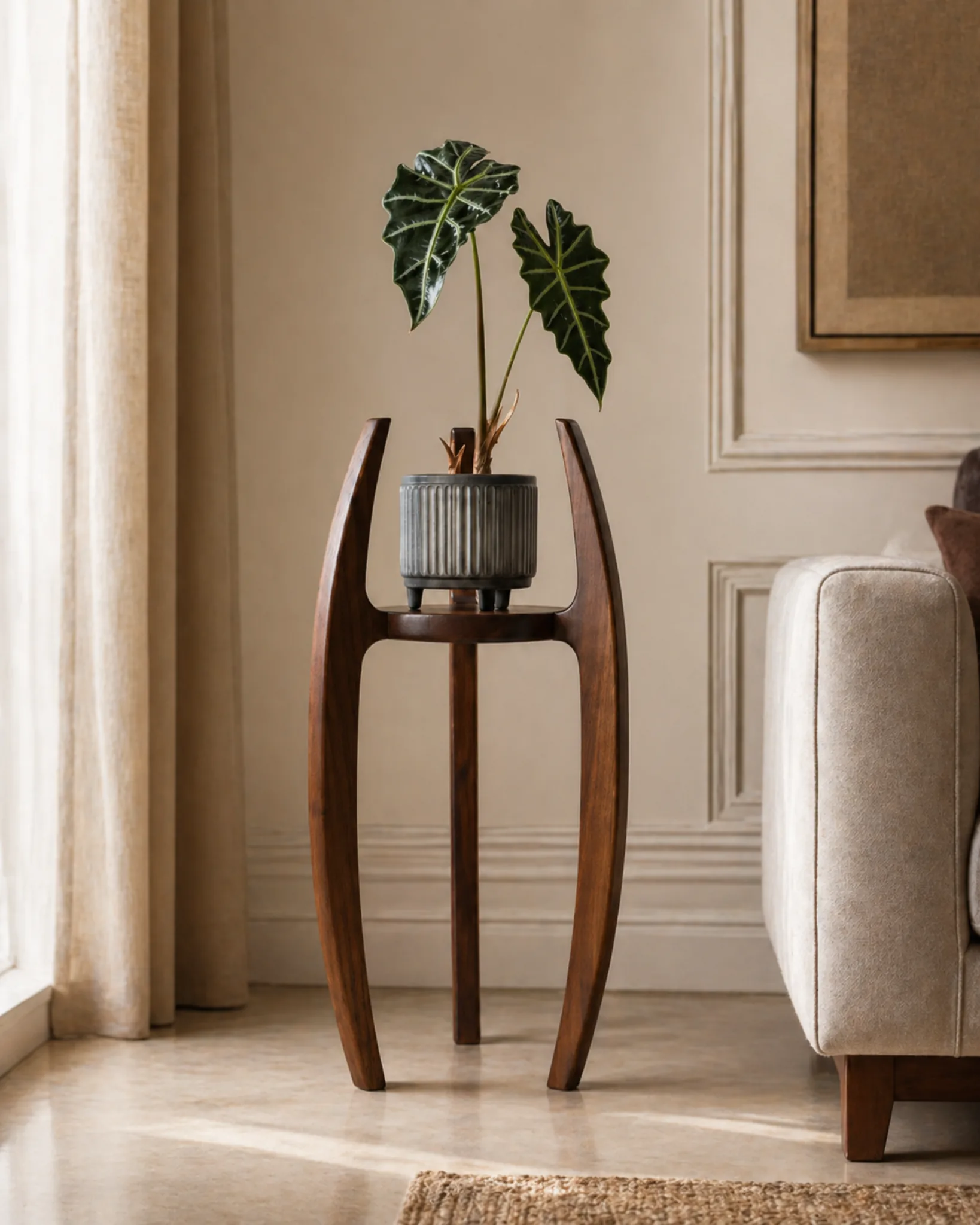 Pot Planter Wooden Plant Stand by Auretz Decor for indoor plants and wooden home decor