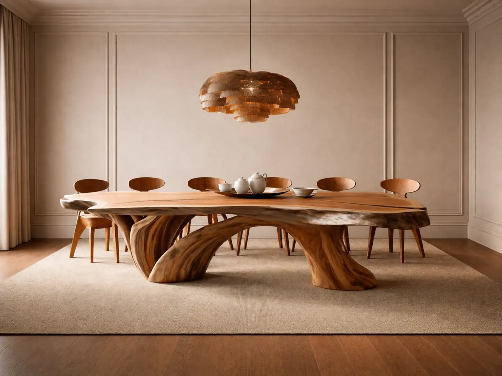 Auretz Decor wooden home decor styled in a dining tables interior