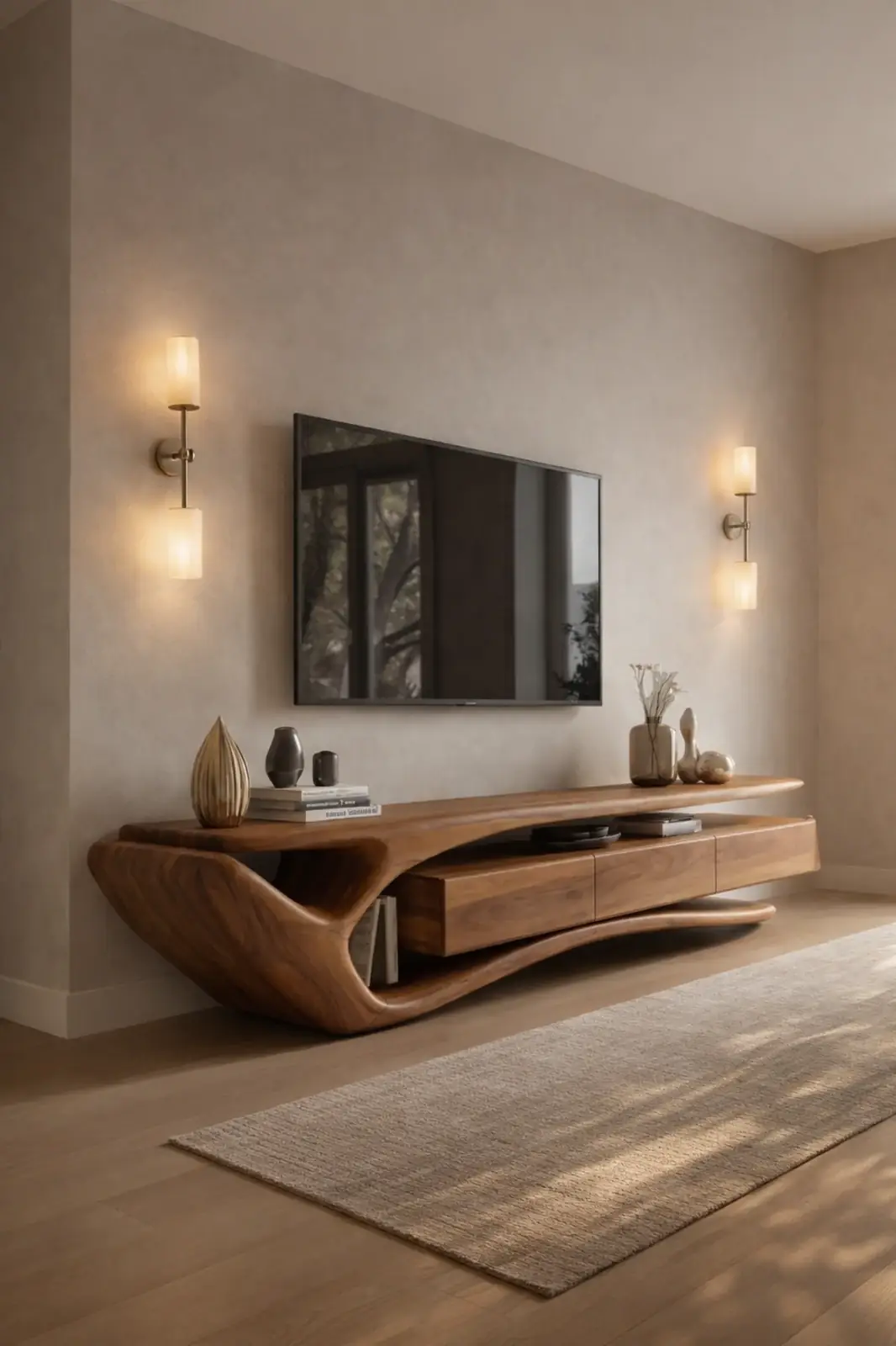 Auretz Decor wooden home decor styled in a entry foyer console interior