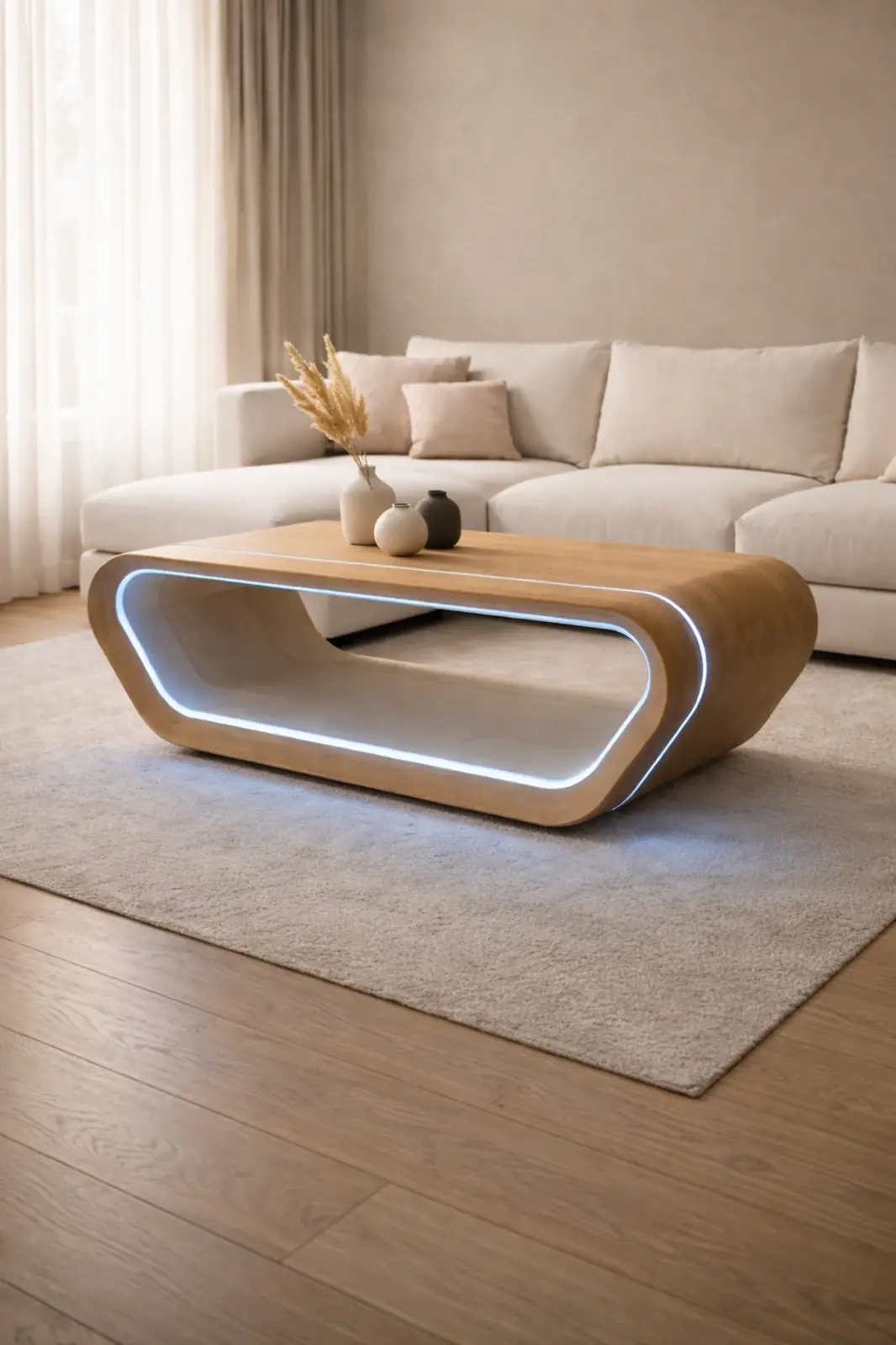 Auretz Decor wooden home decor styled in a living room table interior