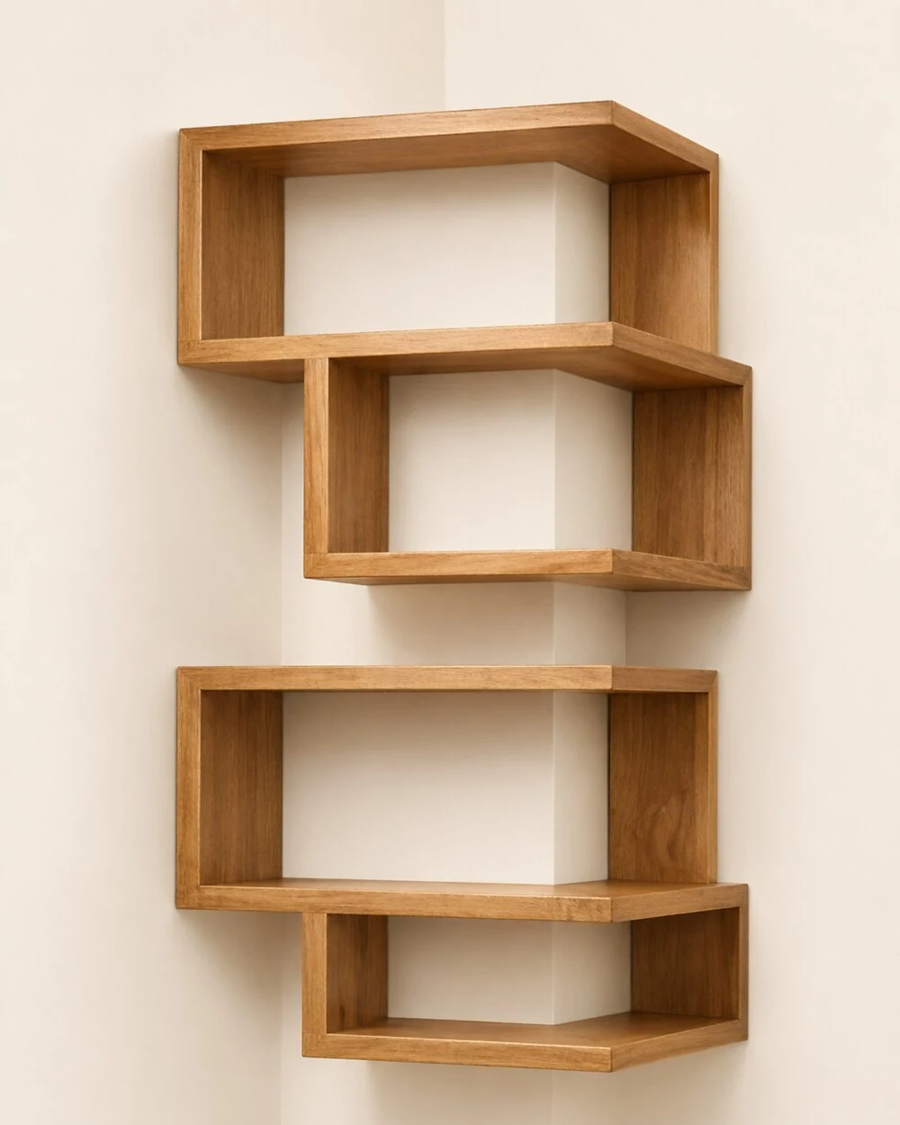 Handmade Wall Decor Corner Wooden Shelf by Auretz Decor for wooden wall decor and home interiors
