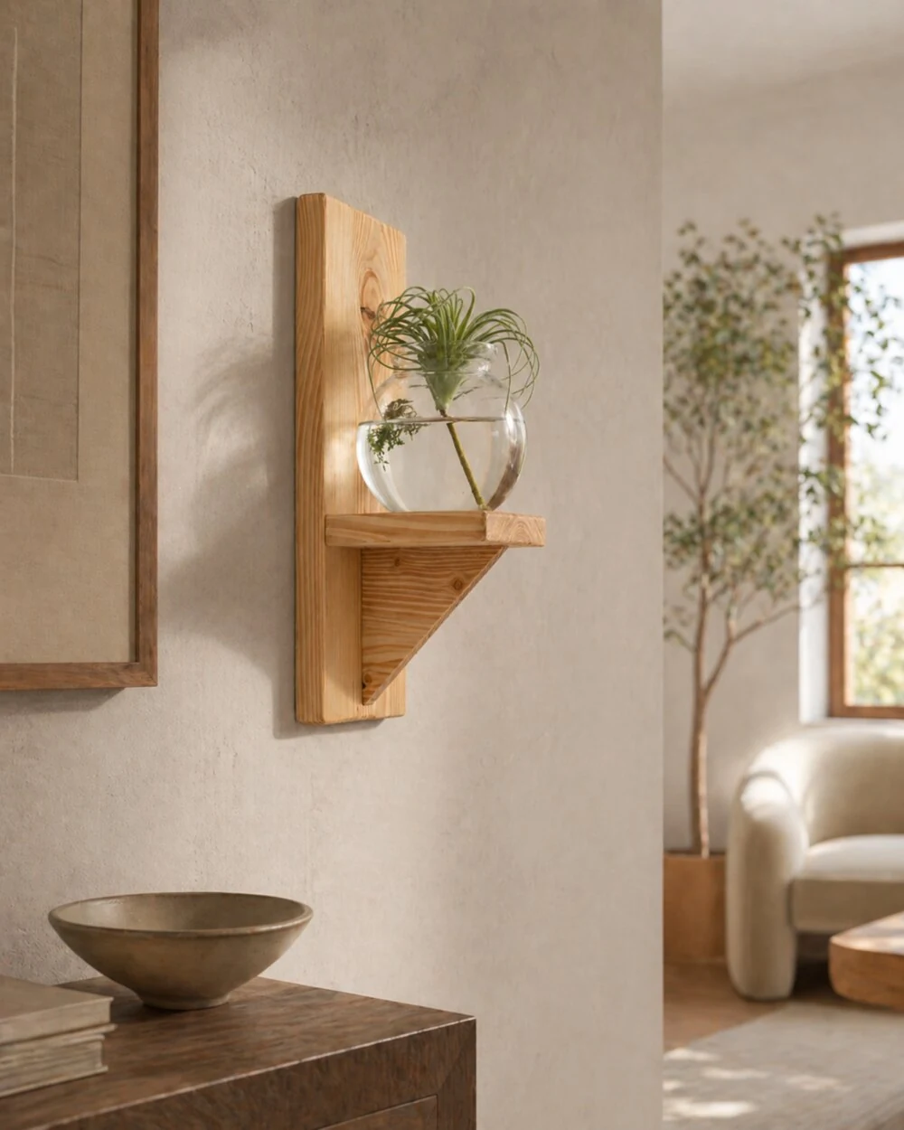 Handmade Wall Decor Wall Hanging Decorative Shelf by Auretz Decor for wooden wall decor and home interiors
