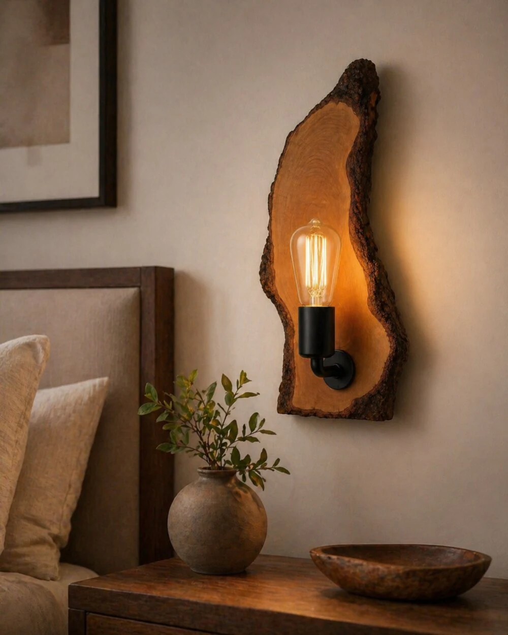 Handmade Wall Decor Wooden Ember Sconce by Auretz Decor for wooden wall decor and home interiors