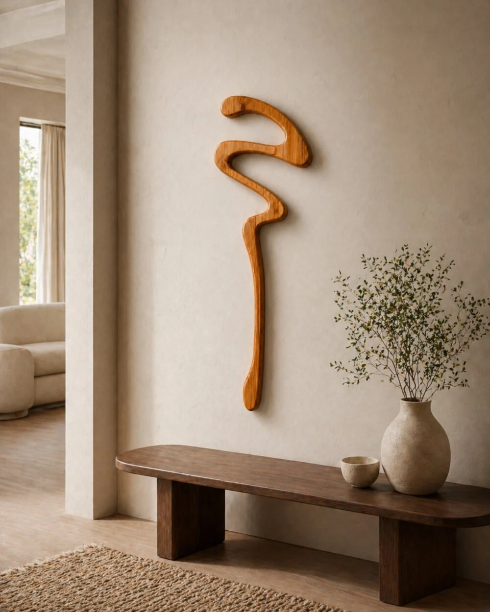Handmade Wall Decor Wooden Flow Sculpture by Auretz Decor for wooden wall decor and home interiors